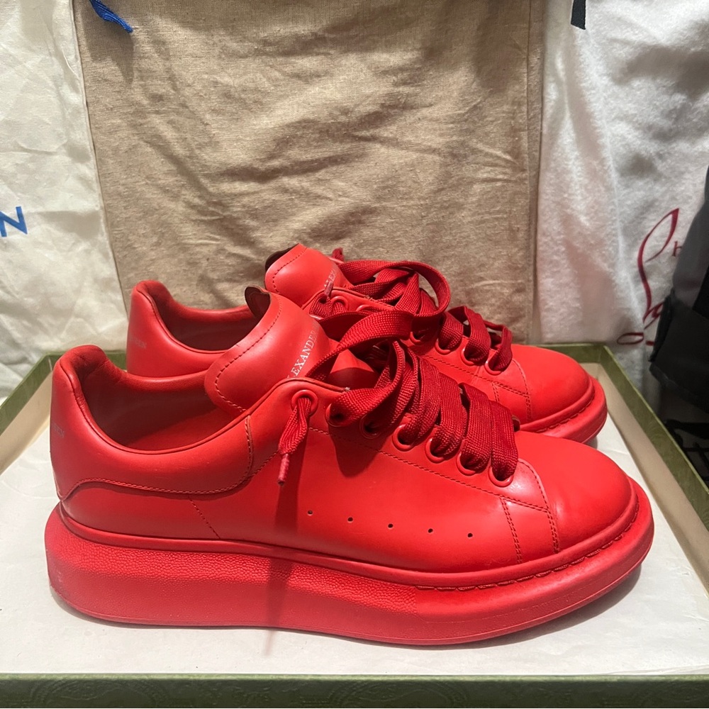 Red Alexander McQueen shoes